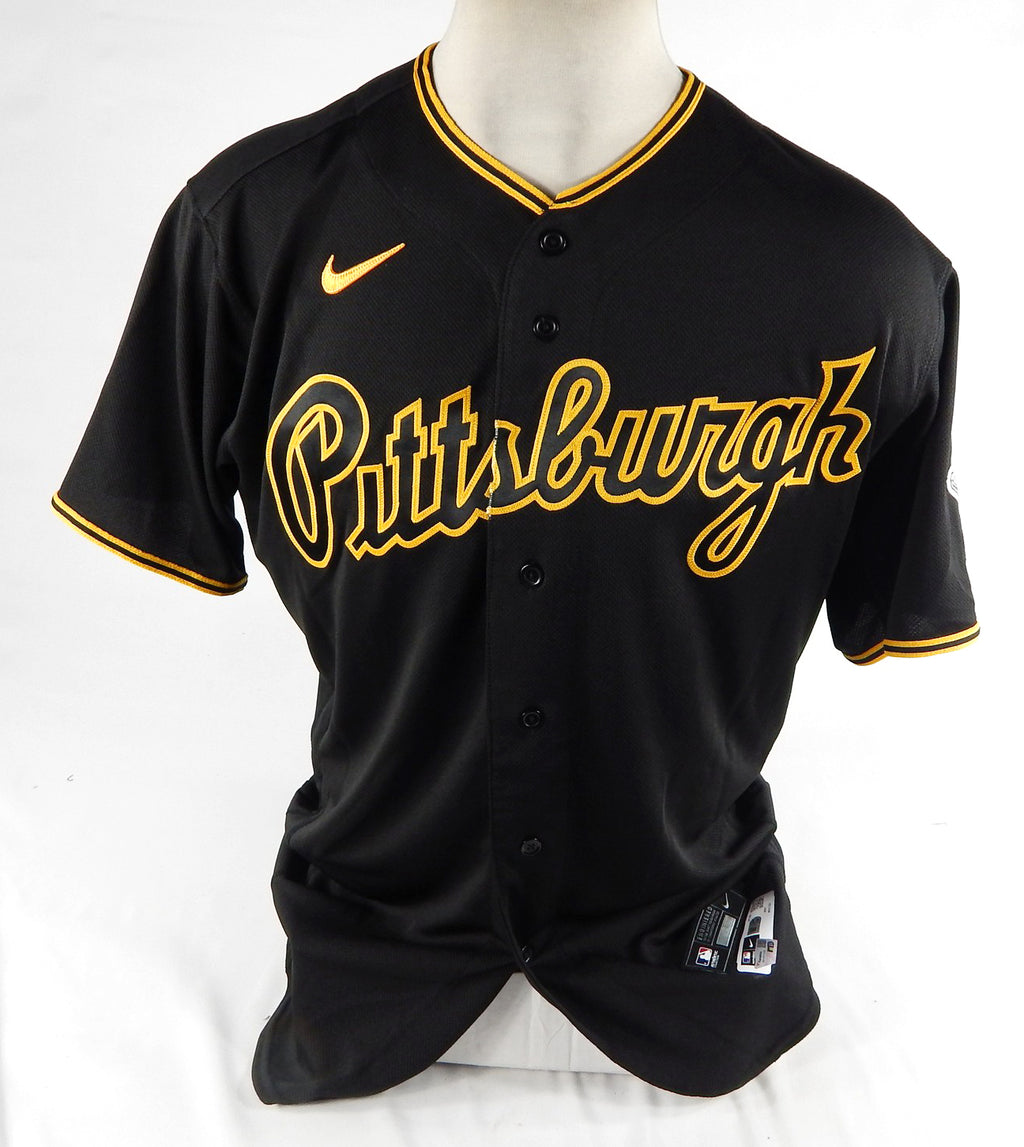 2021 Pittsburgh Pirates Jared Oliva Game Issued Black Jersey 46 DP72213 Pic2
