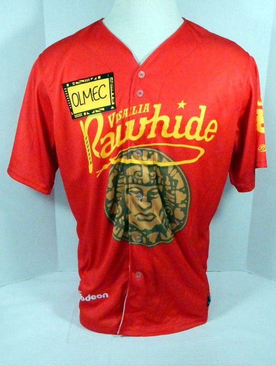 2016 Visalia Rawhide #10 Game Issued Red Jersey 90s Nickelodeon Hidden Temple 89 Pic2