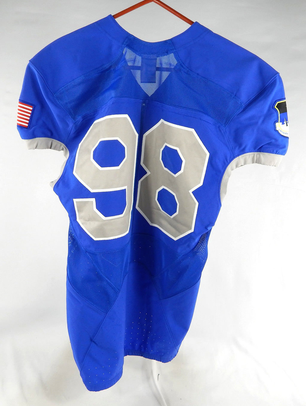 Air Force Falcons #98 Game Used Blue Jersey Name Plate Removed M 892 Pic2