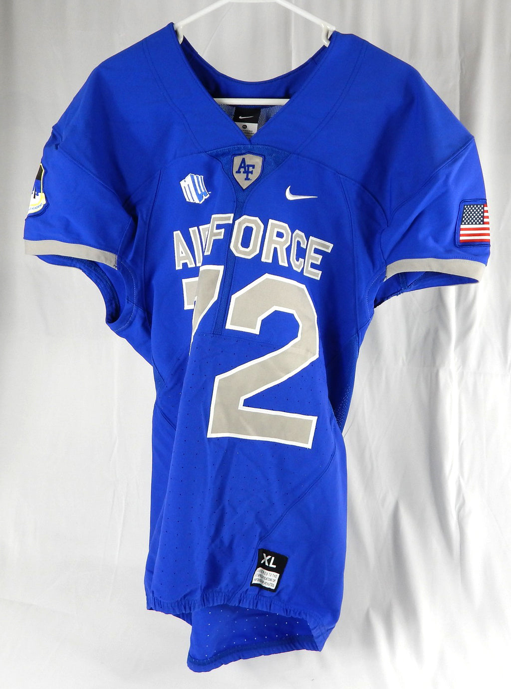 Air Force Falcons #72 Game Used Blue Jersey Football XL 021