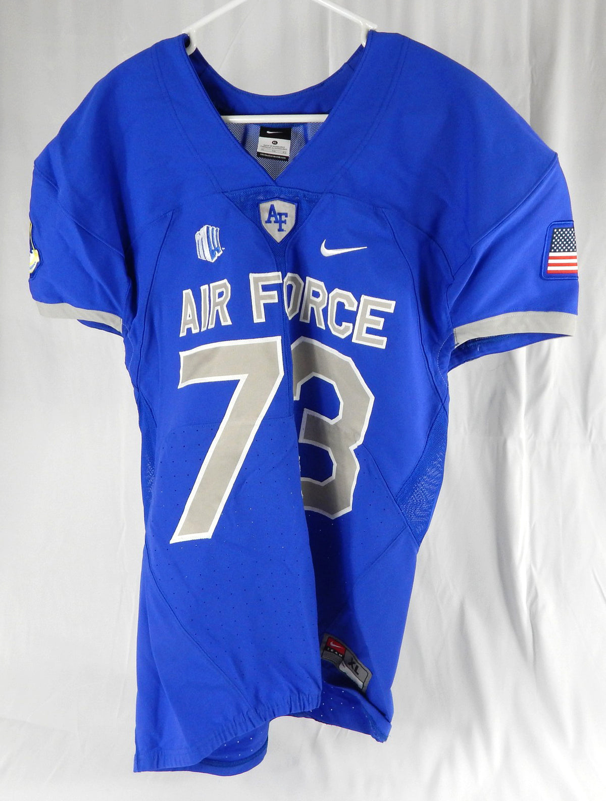 Air Force Falcons #73 Game Used Blue Jersey Football XL 022