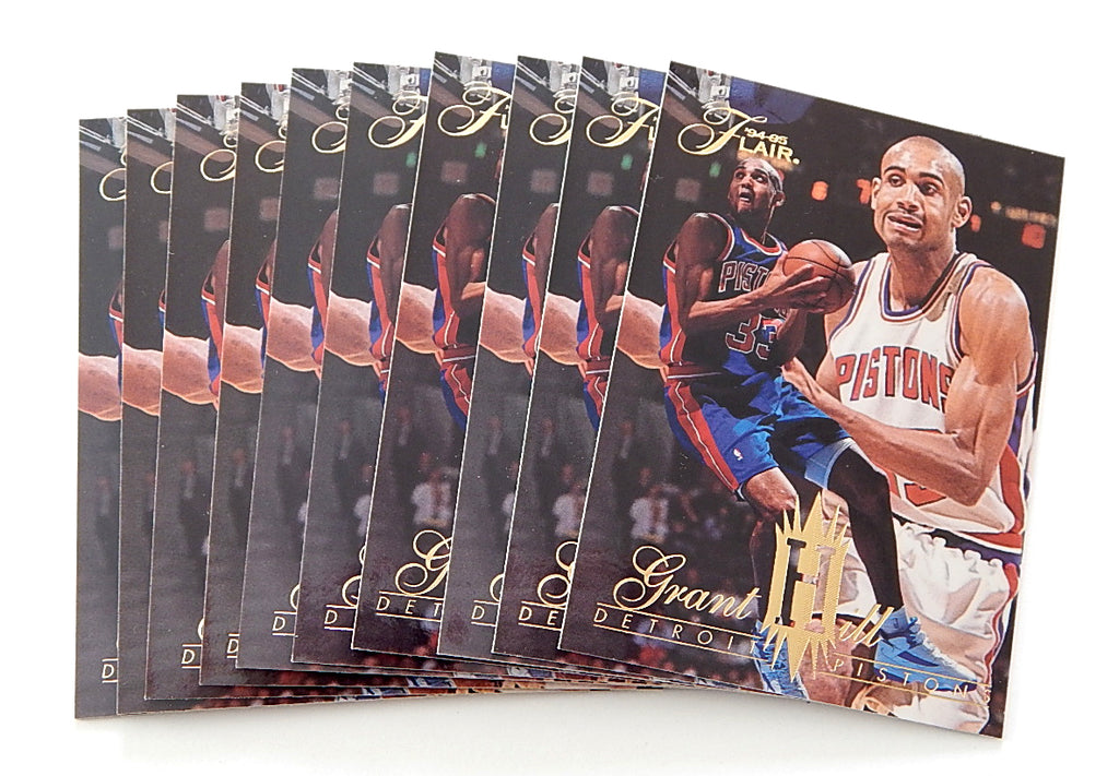Lot of (10) 1994-95 Flair Grant Hill RC #213 Pistons
