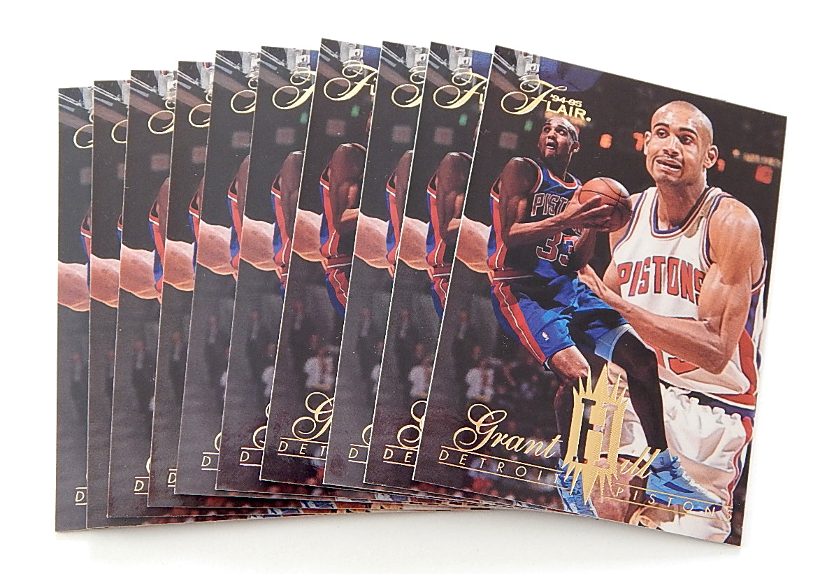 Lot of (10) 1994-95 Flair Grant Hill RC #213 Pistons