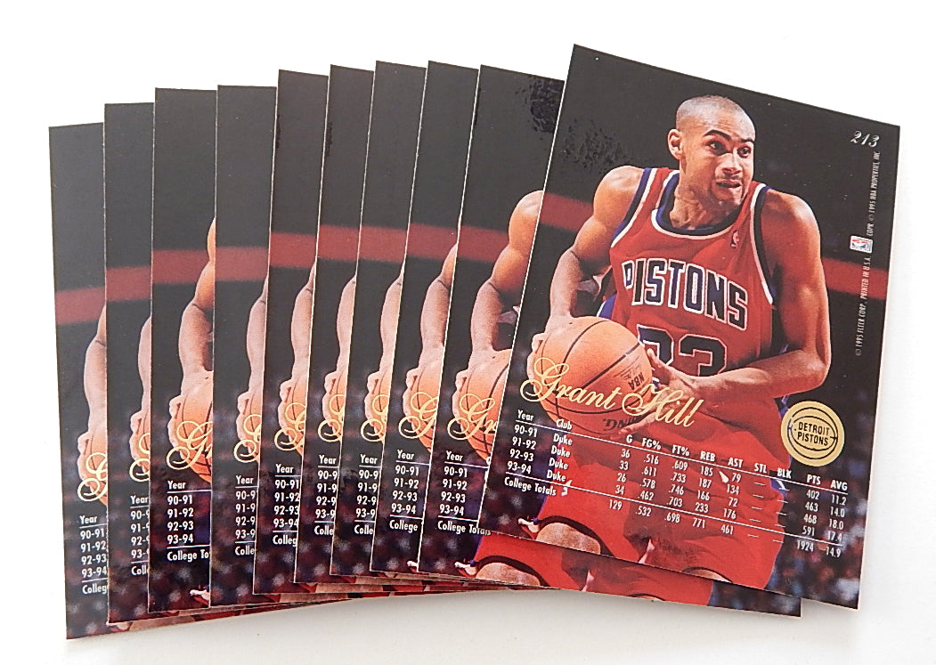 Lot of (10) 1994-95 Flair Grant Hill RC #213 Pistons Pic2