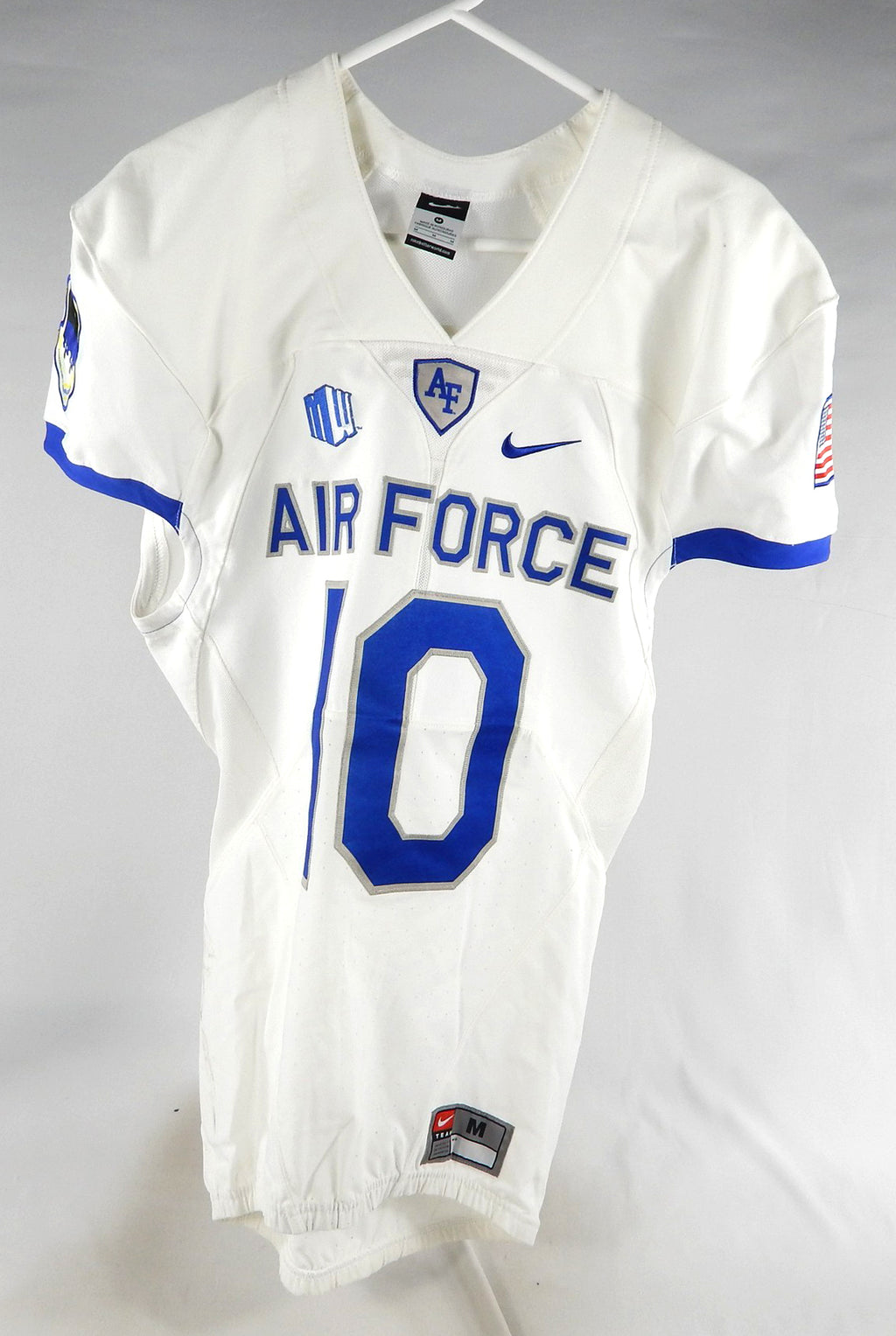 2015 Air Force Falcons #10 Game Used White Jersey NP Rem M 894