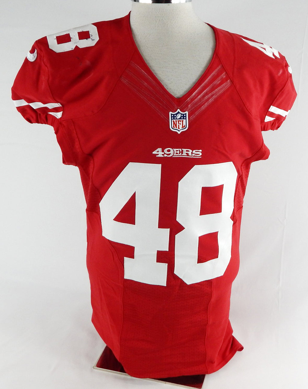 2015 San Francisco 49ers #48 Game Used Red Jersey NP Rem 42 619