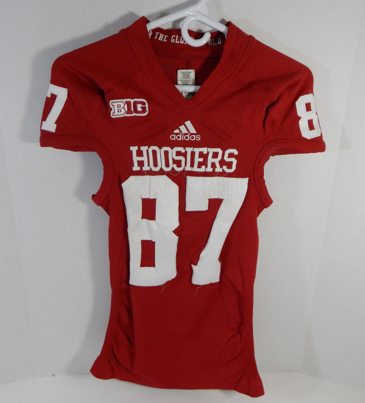 2012 Indiana Hoosiers #87 Game Used Red Jersey Nameplate Removed DP14066