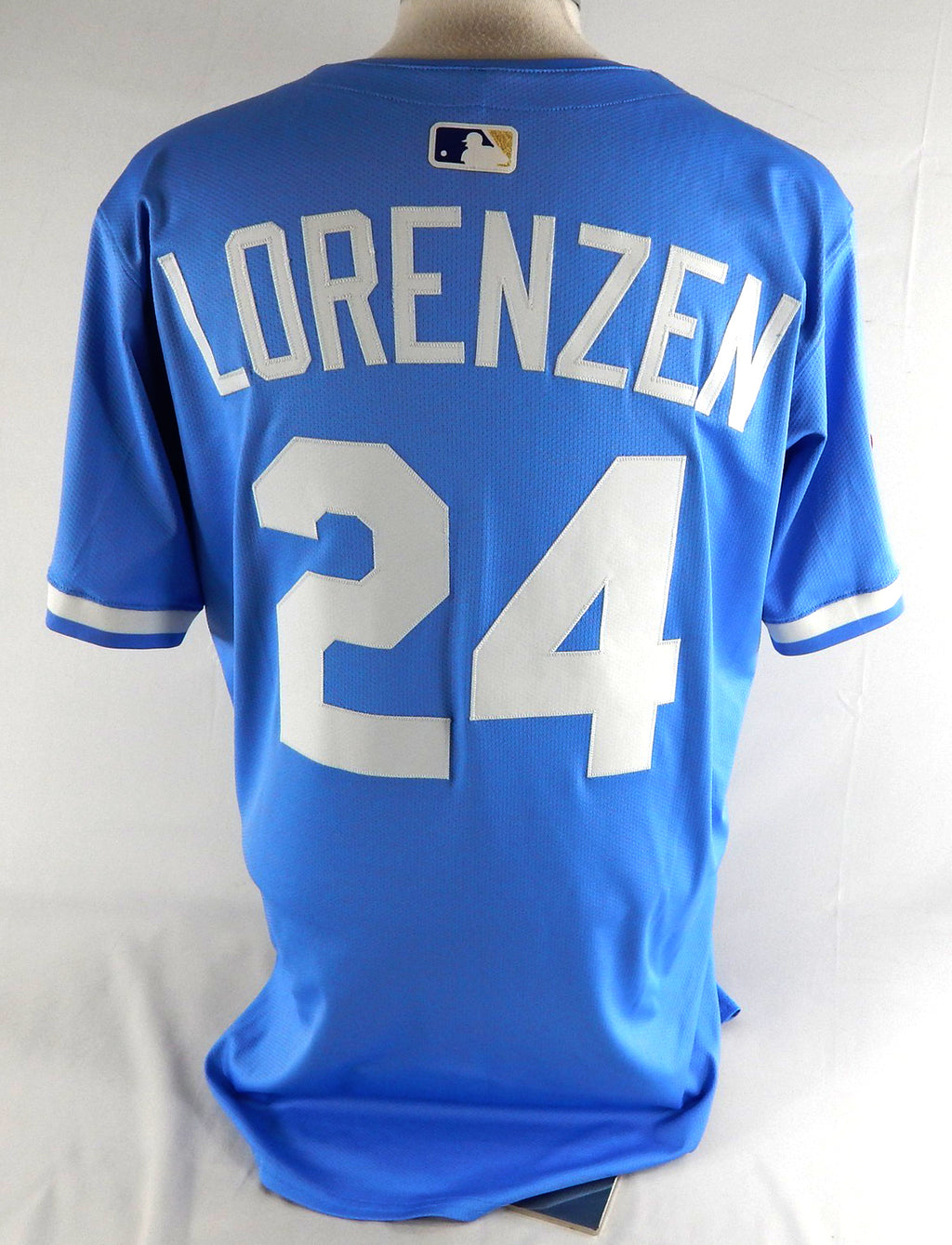 2025 Kansas City Royals Michael Lorenzen #24 Game Issued P Used Pdr Blue Jersey8 Pic2