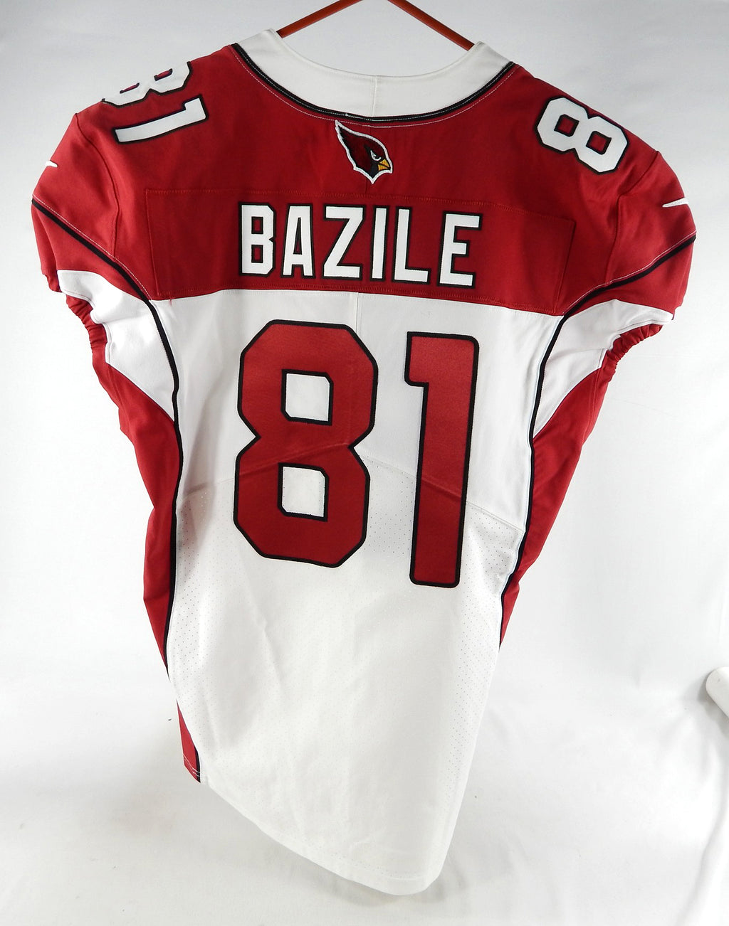2018 Arizona Cardinals Chris Bazile #81 Game Issued White Jersey 46 547 Pic2