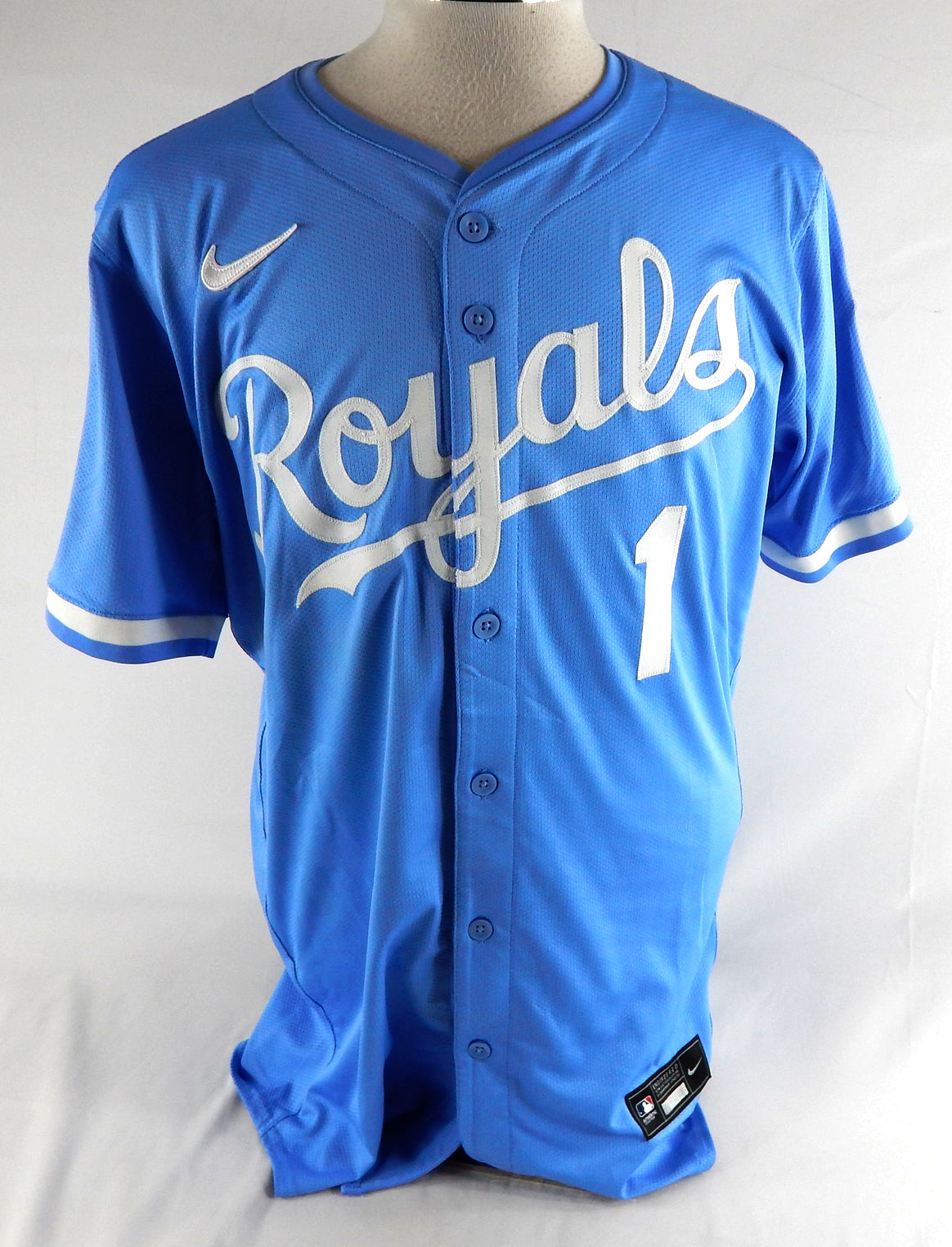 2025 Kansas City Royals MJ Melendez #1 Game Issued Pos Used Powder Blue Jersey 9