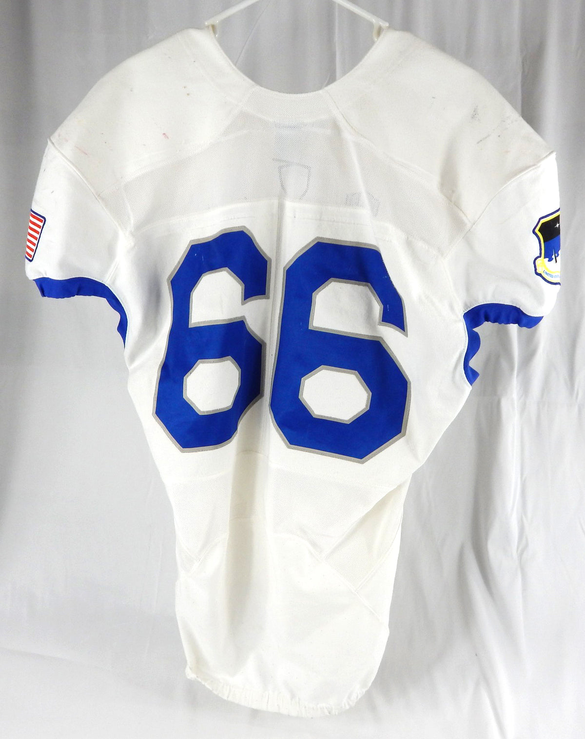 Air Force Falcons #66 Game Used White Jersey Football XL 025 Pic2