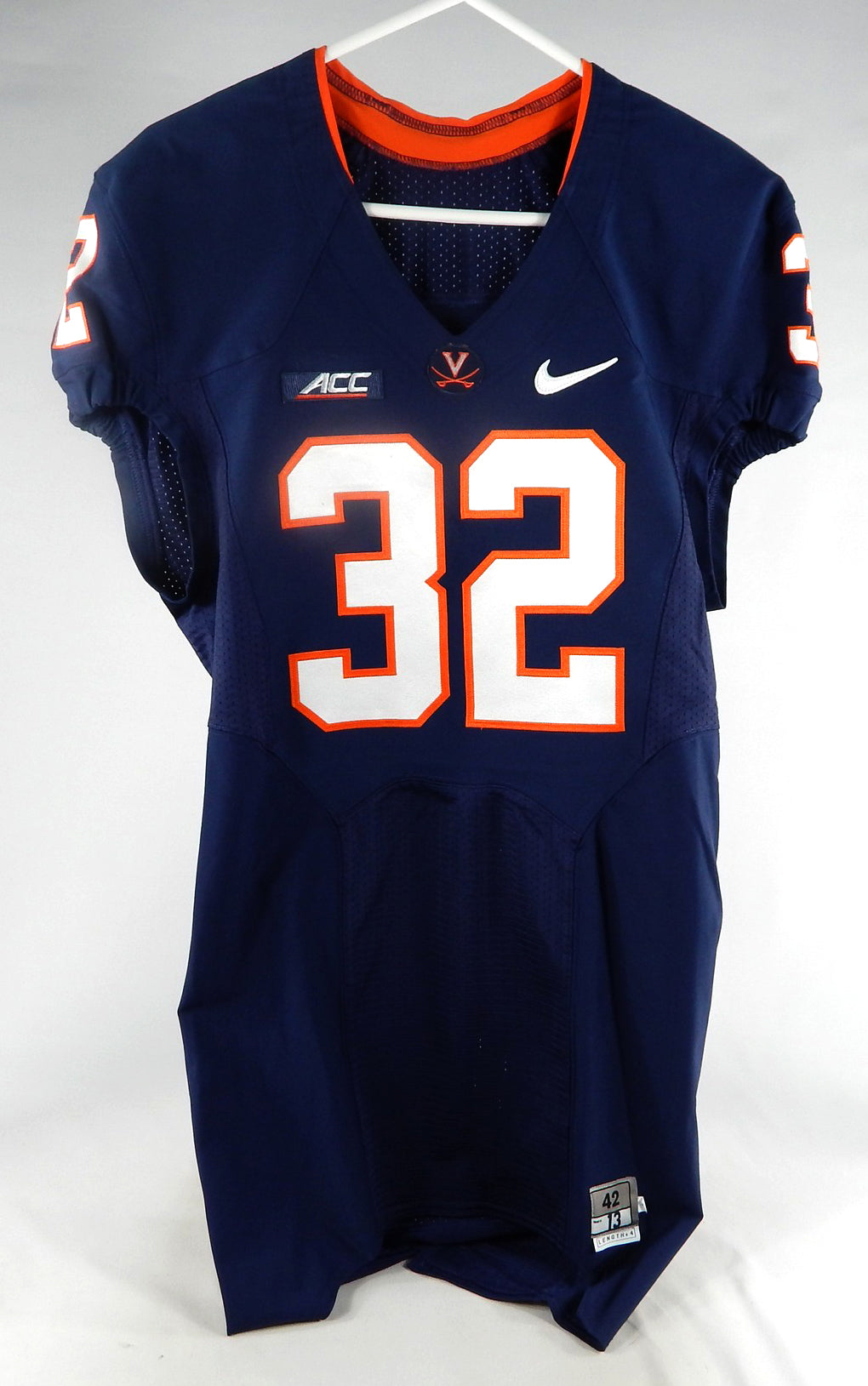 2013 Virginia Cavaliers #32 Game Used Navy Jersey NP R 42 196