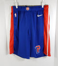 2018-19 Detroit Pistons Game Issued Blue Shorts Pro Cut Nike Icon Ed 42+2 981S