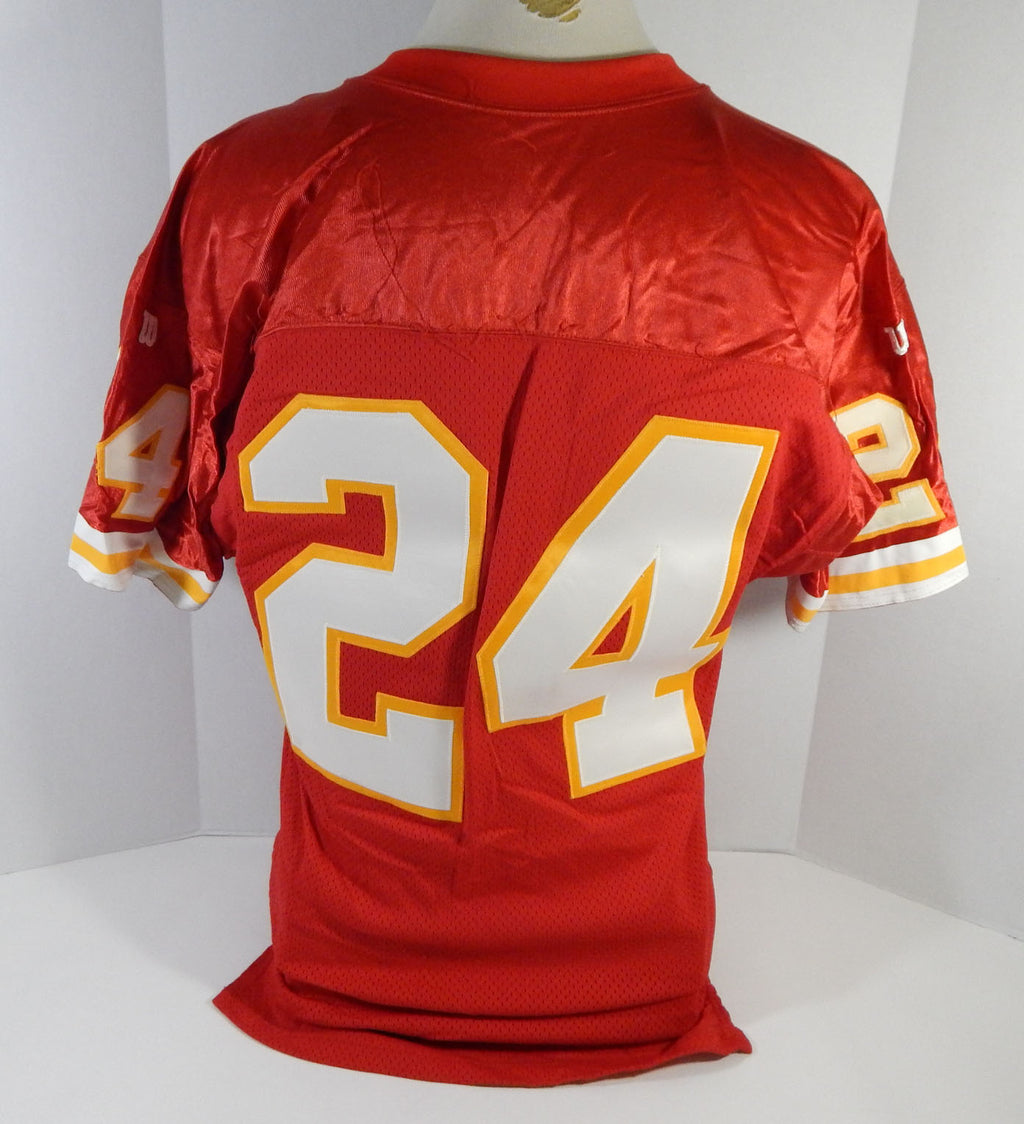 1994 Kansas City Chiefs #24 Game Issued Red Jersey 75th Patch Name Plate Rem 7 Pic2