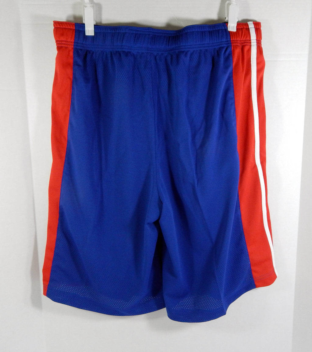 2018-19 Detroit Pistons Game Issued Blue Shorts Pro Cut Nike Icon Ed 42+2 981S Pic2