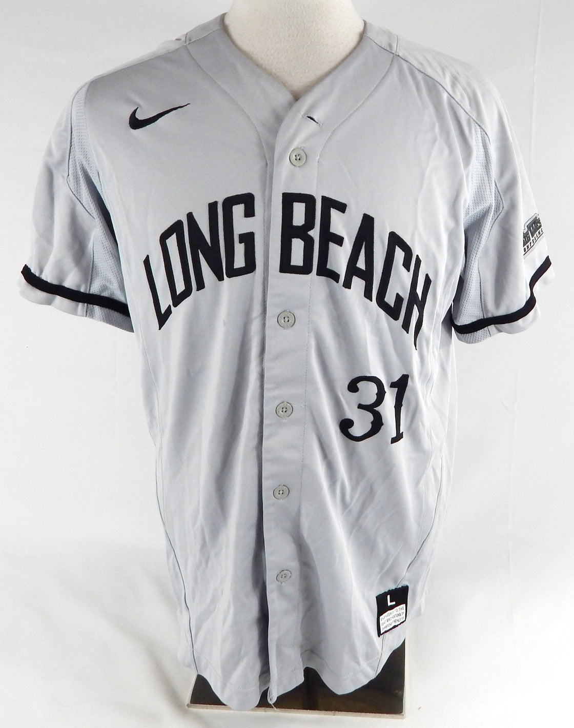 2018 Long Beach State Dirtbags #31 Game Used Grey Jersey Baseball L 818