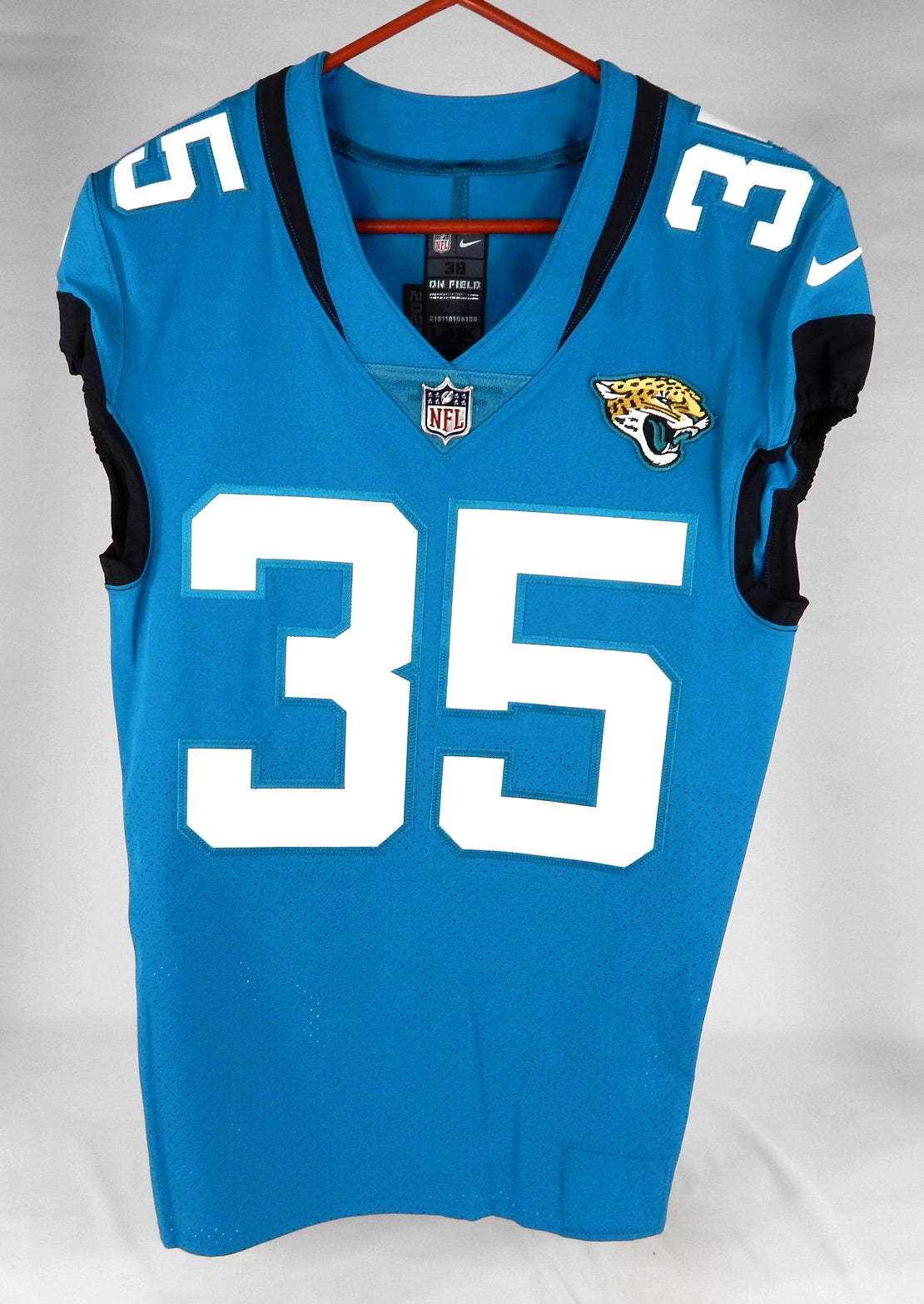 2020 Jacksonville Jaguars #35 Game Issued Blue Jersey Nameplate Removed 38 992