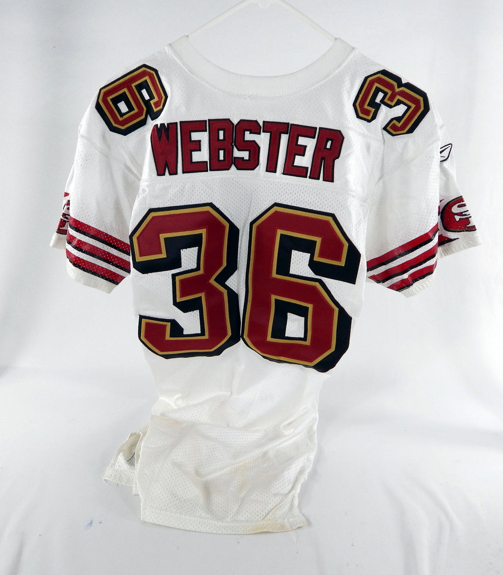 2002 San Francisco 49ers Jason Webster #36 Game Used White Jersey 40 DP70476 Pic2