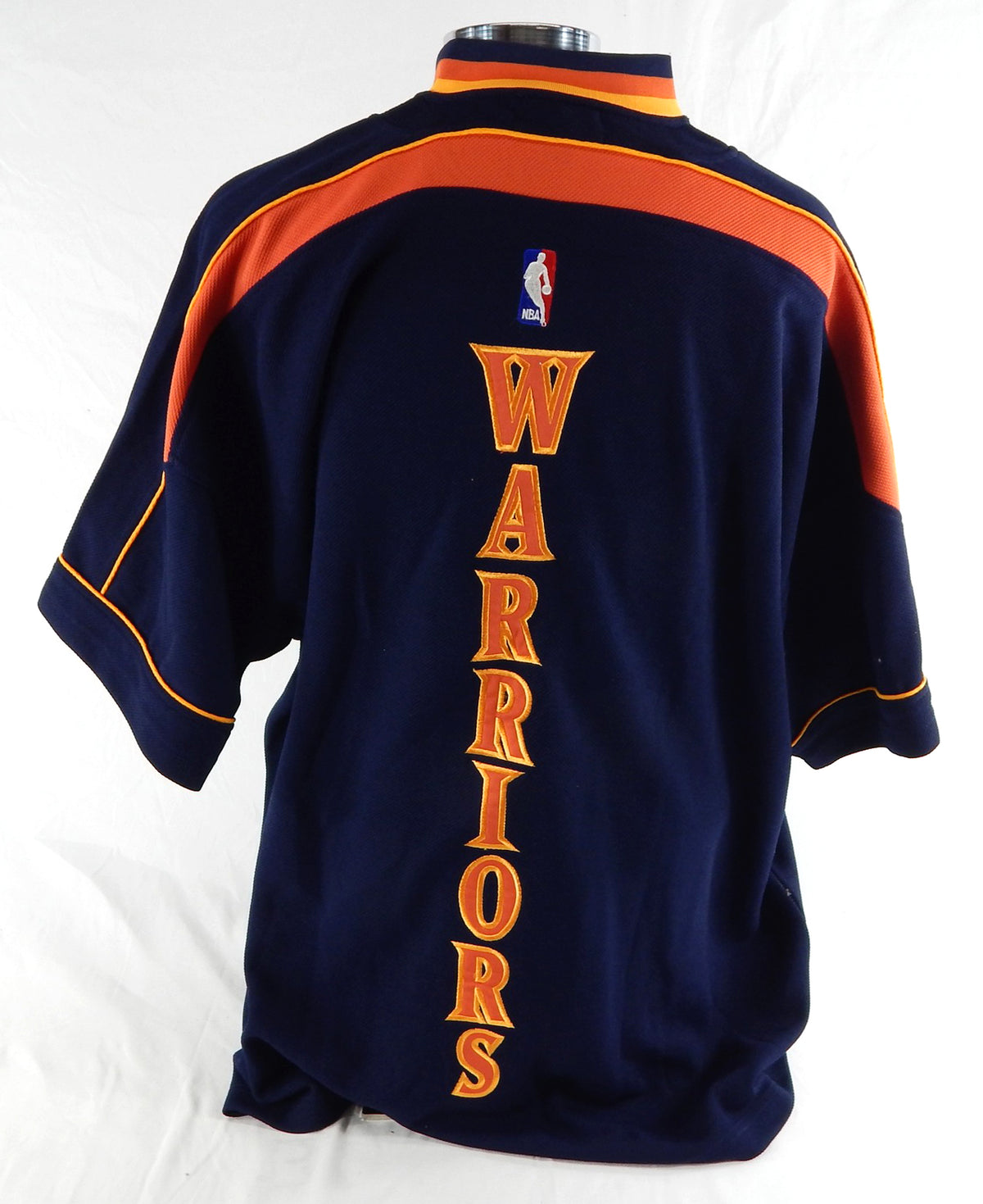 1997-99 Golden State Warriors Game Issued Navy Shooting Shirt XL 858 Pic2