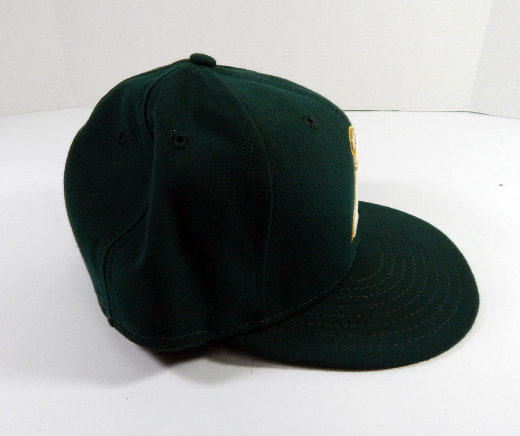 2020 Oakland A's Athletics Ramon Laureano #22 Game Issued Dark Green Hat 7.25 47 Pic2