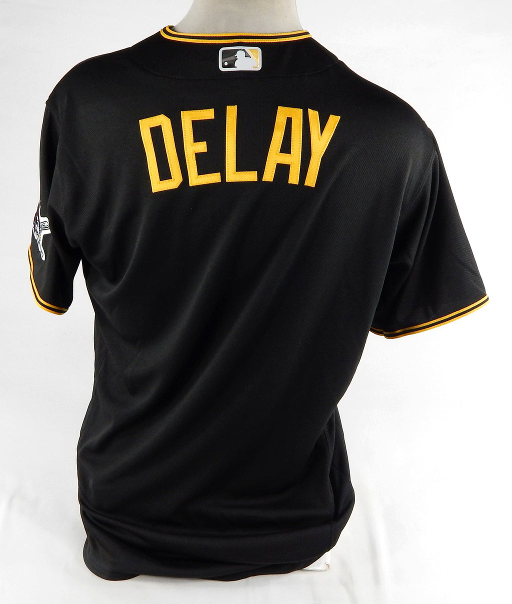 2020 Pittsburgh Pirates Jason Delay Game Issued Black Jersey 46 DP72222