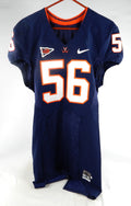 2012 Virginia Cavaliers #56 Game Used Navy Jersey NP R 42 DP78989