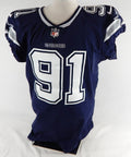 2017 Dallas Cowboys L.P. Ladouceur #91 Game Used Navy Jersey 46 782