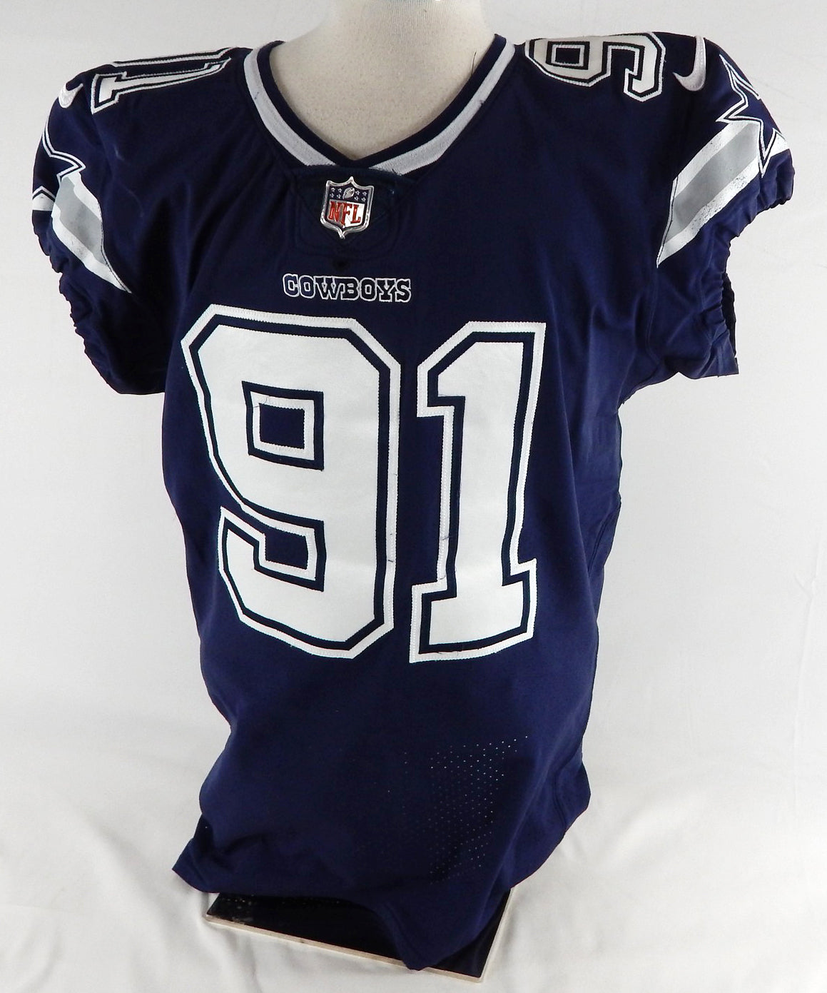 2017 Dallas Cowboys L.P. Ladouceur #91 Game Used Navy Jersey 46 782