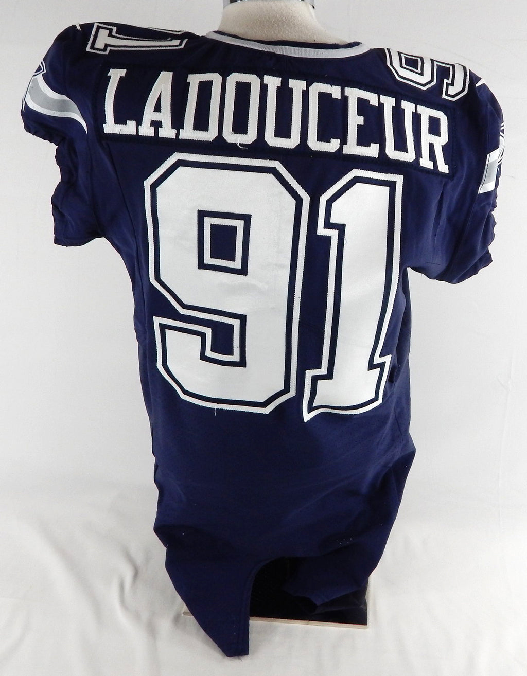 2017 Dallas Cowboys L.P. Ladouceur #91 Game Used Navy Jersey 46 782 Pic2