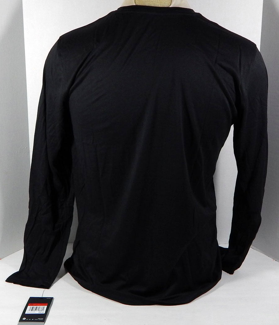 2019-20 Detroit Pistons Team Issued Black LS Training Shirt Nike 2672--010 L 60S Pic2