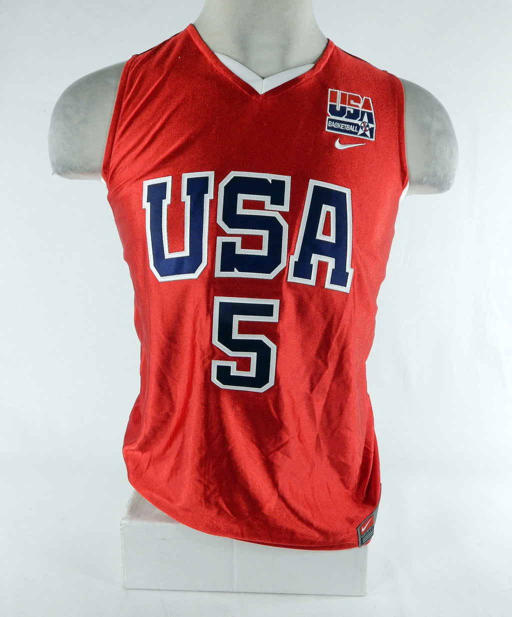 2000s Team USA Basketball #5 Game Issued Red Jersey M DP70481