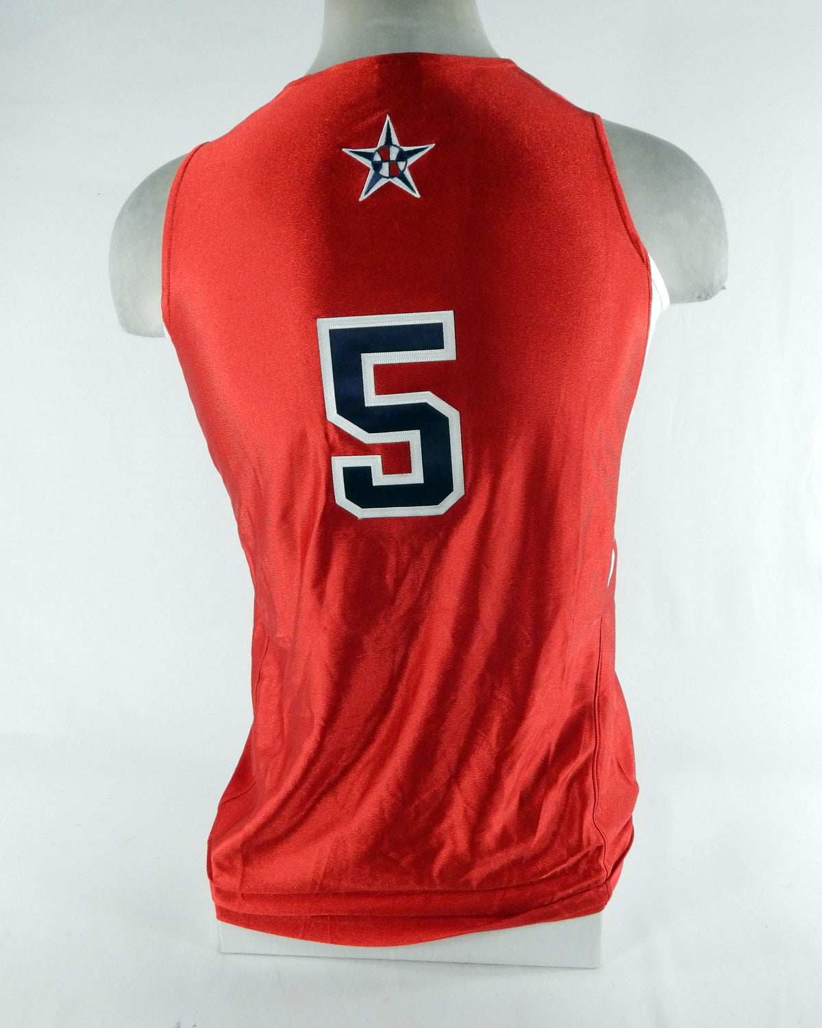 2000s Team USA Basketball #5 Game Issued Red Jersey M DP70481 Pic2