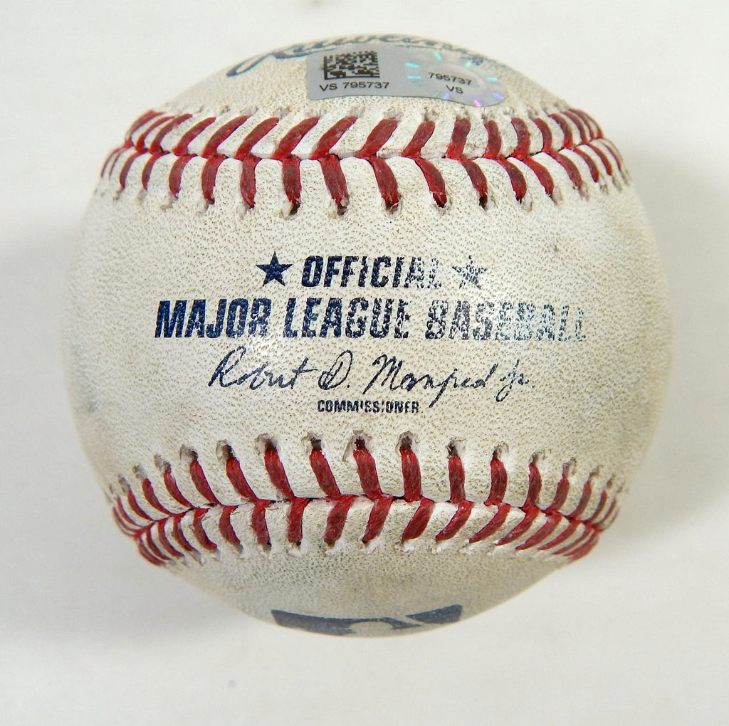 2021 San Francisco Giants at Colorado Rockies Game Used Baseball Solano Single 7