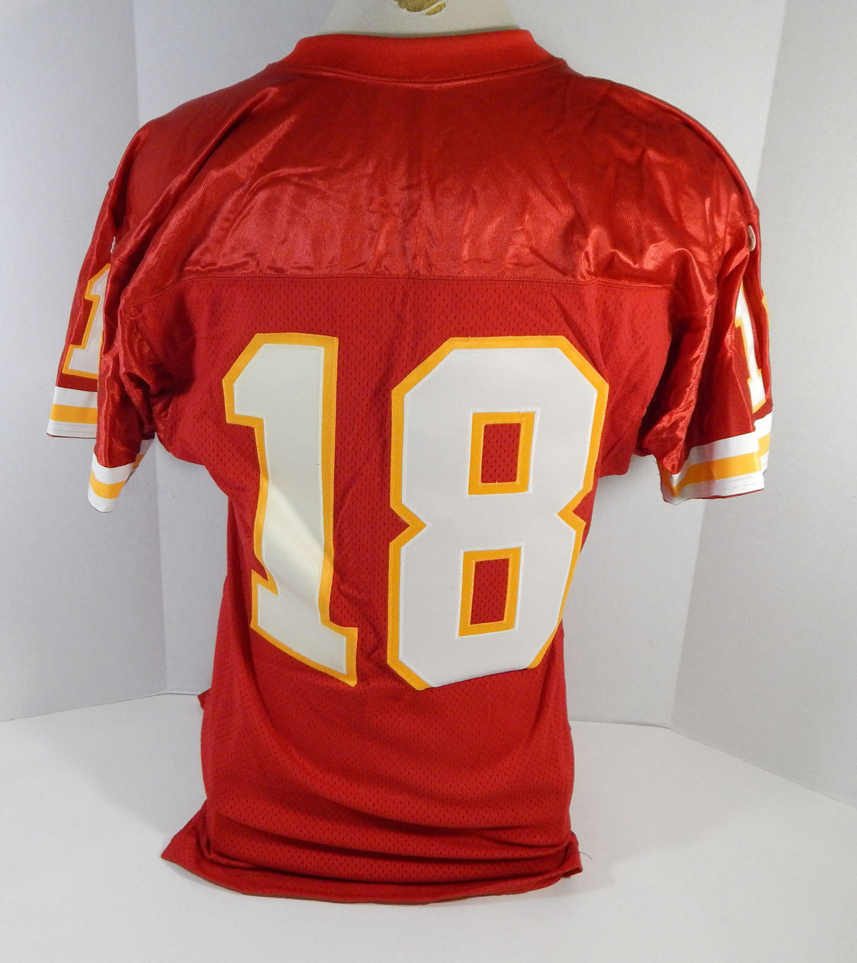 1994 Kansas City Chiefs #18 Game Issued Red Jersey 75th Patch DP17393 Pic2