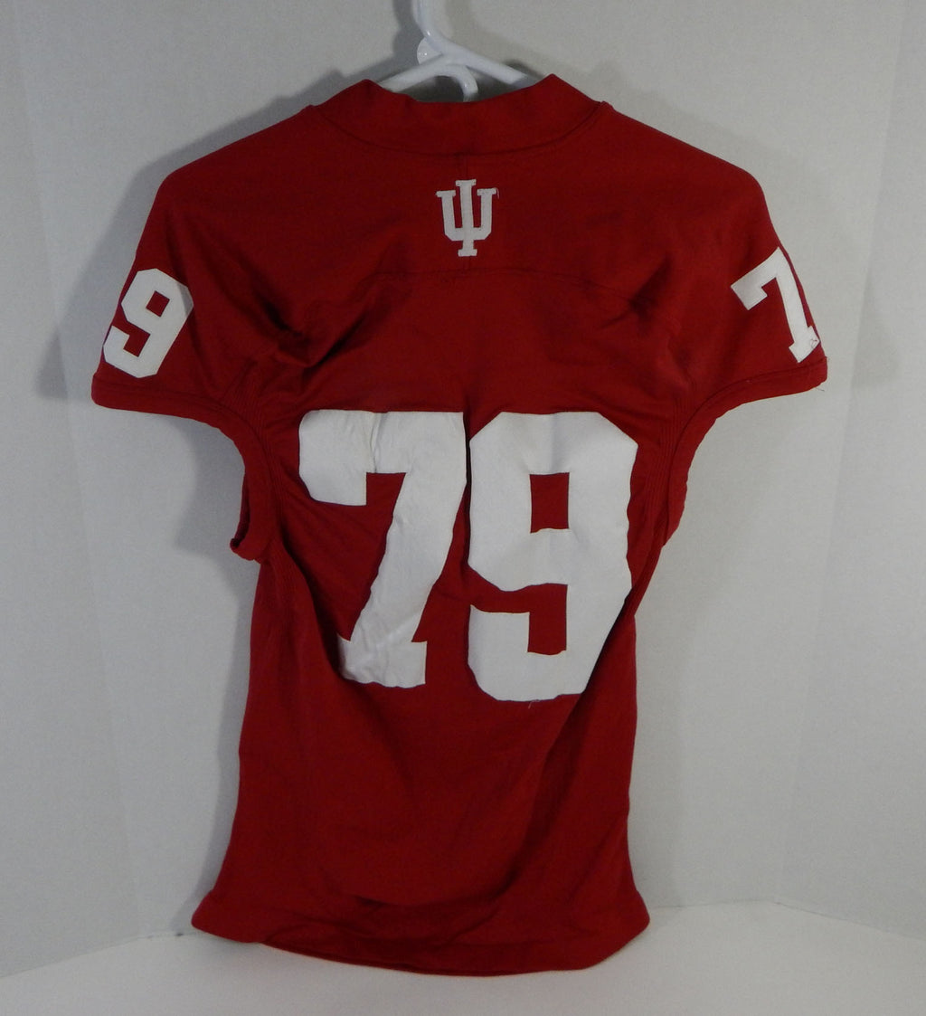 2012 Indiana Hoosiers #79 Game Used Red Jersey Nameplate Removed L DP14073 Pic2