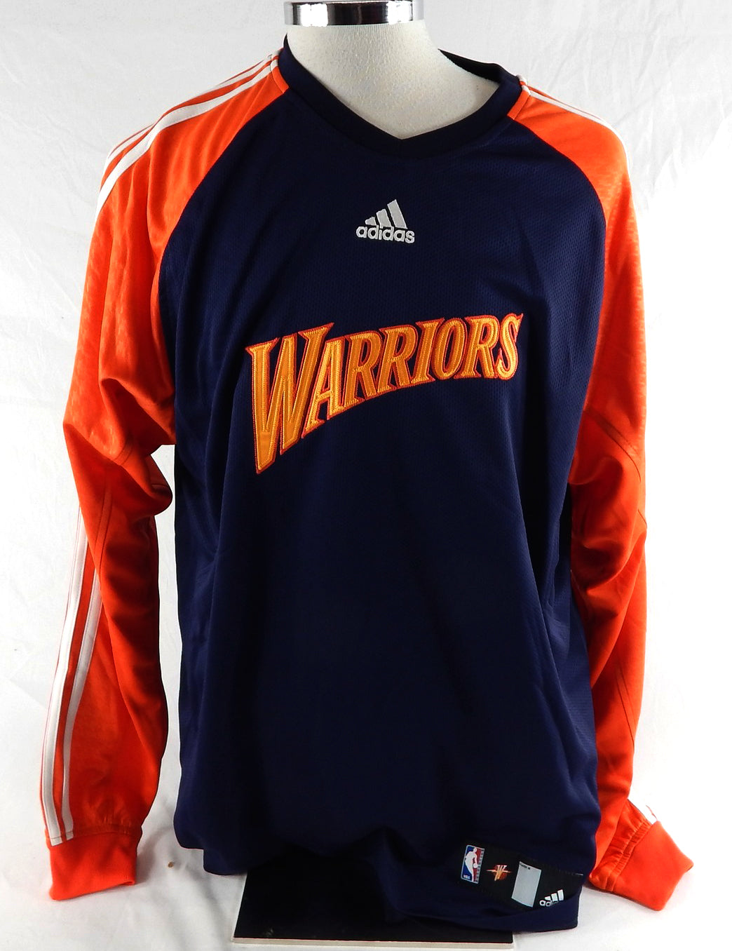 2007-10 Golden State Warriors Game Issued Navy Shooting Shirt L 865
