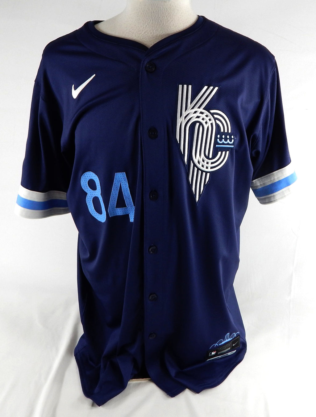 2025 Kansas City Royals Zach Bove #84 Game Issued Navy Jersey City Connect 48 56