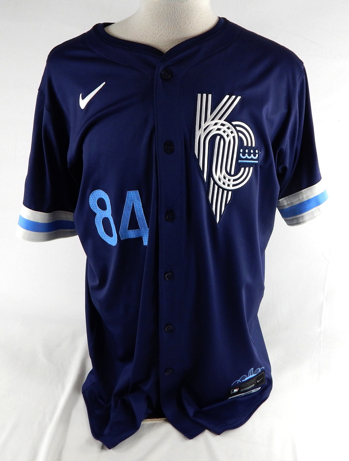 2025 Kansas City Royals Zach Bove #84 Game Issued Navy Jersey City Connect 48 56