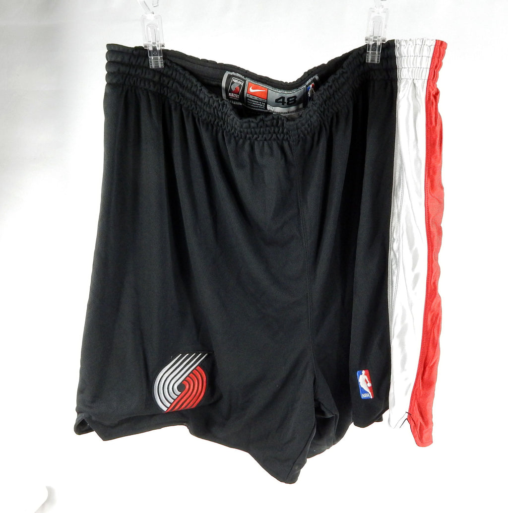 2003-04 Portland Trailblazers Game Issued Black Shorts 48 DP70385