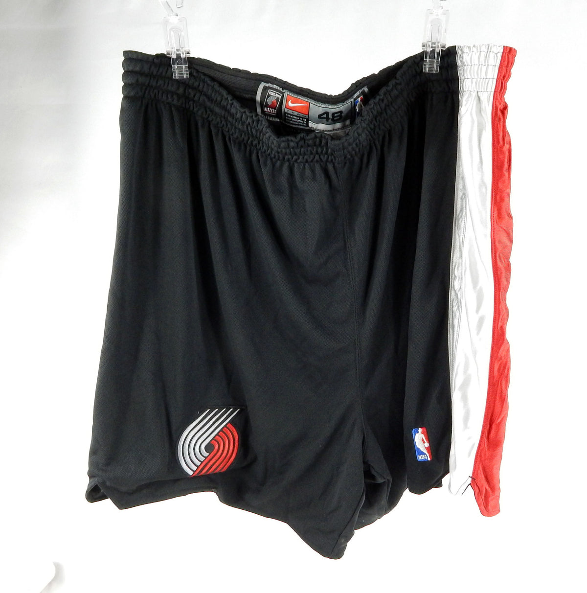 2003-04 Portland Trailblazers Game Issued Black Shorts 48 DP70385