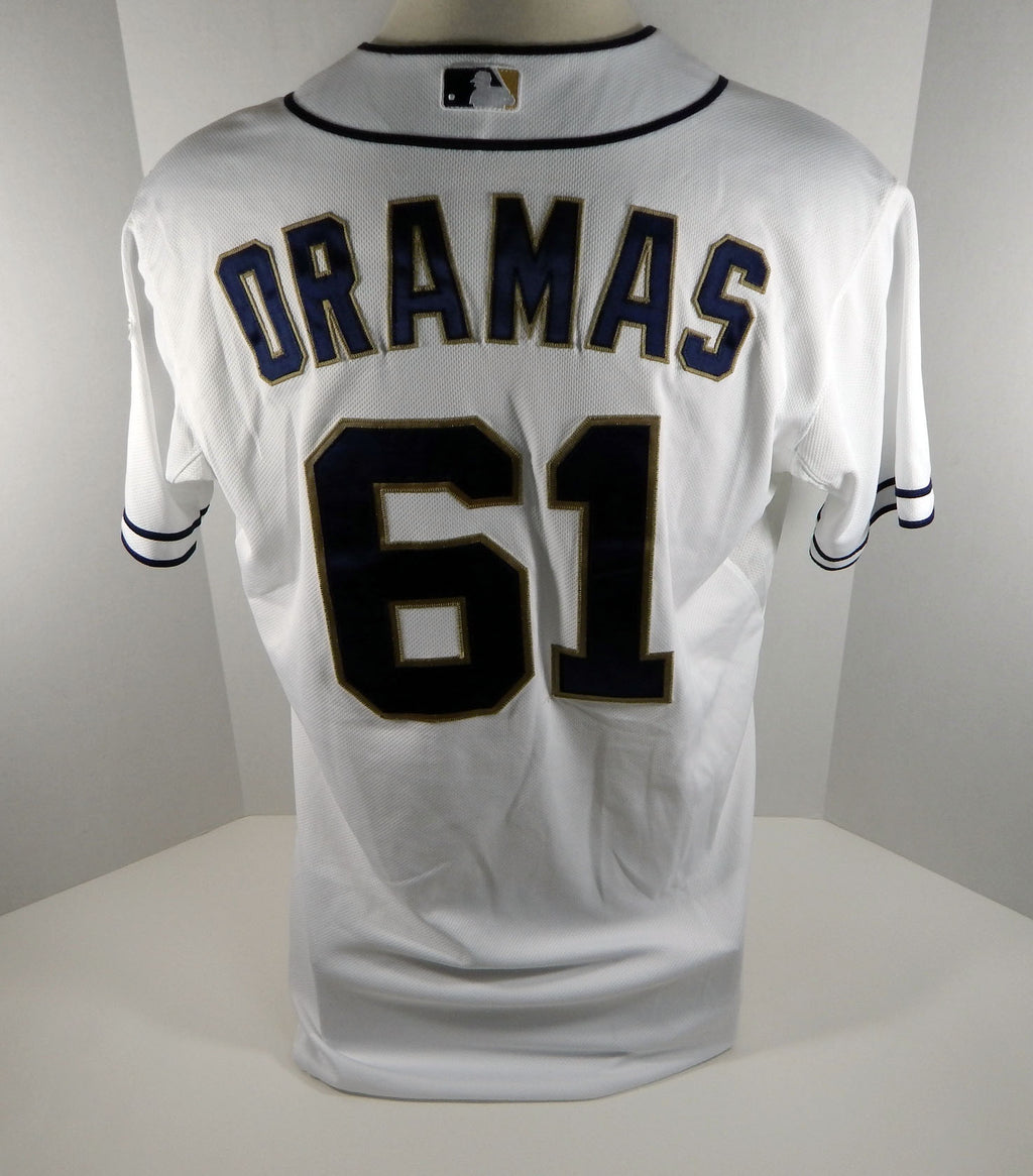 2012 San Diego Padres Juan Oramas #61 Game Used White Jersey