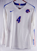 2018 Boise State Broncos #4 Game Used White Jersey Womens Soccer MT 038