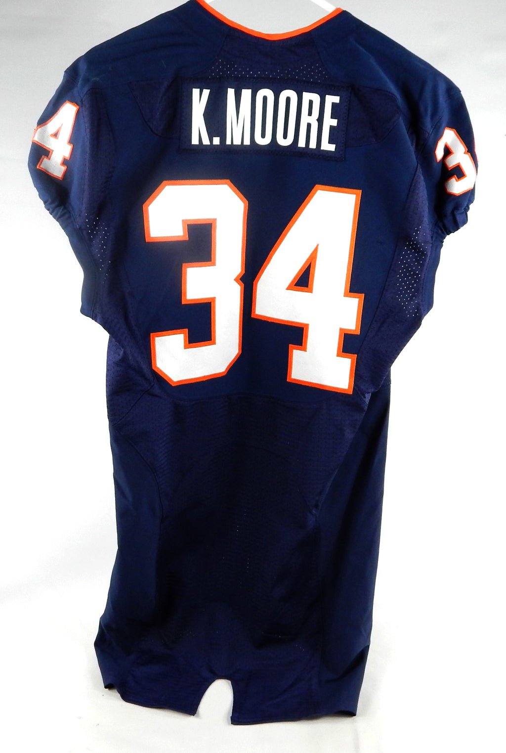 2010-12 Virginia Cavaliers Kwontie Moore #34 Game Used Navy Jersey 42 994