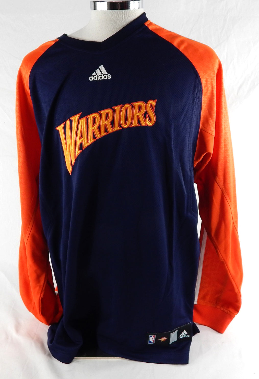 2007-10 Golden State Warriors Game Issued Navy Shooting Shirt L 868