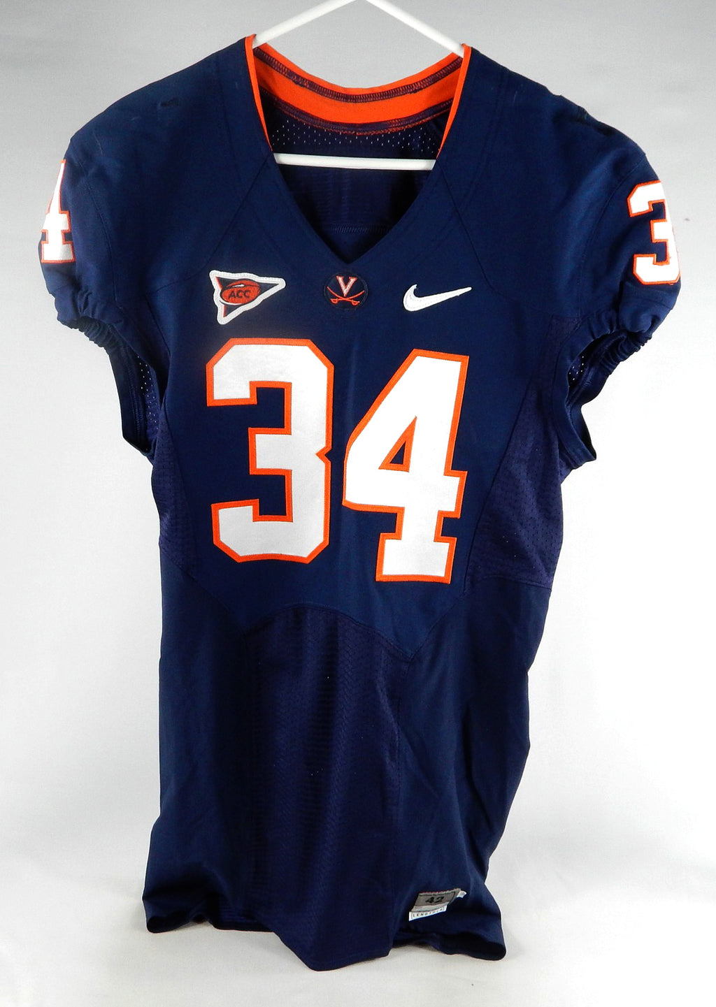 2010-12 Virginia Cavaliers Kwontie Moore #34 Game Used Navy Jersey 42 994 Pic2