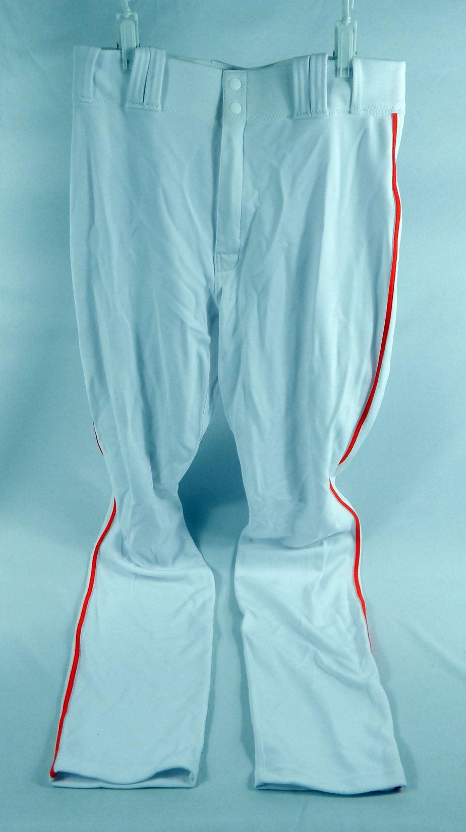 2018 Miami Marlins Cameron Maybin #1 Game Used White Baseball Pants 34 239