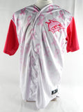 2023 Clearwater Threshers #37 Game Used White Jersey Pitch Pink Breast Cancer 0