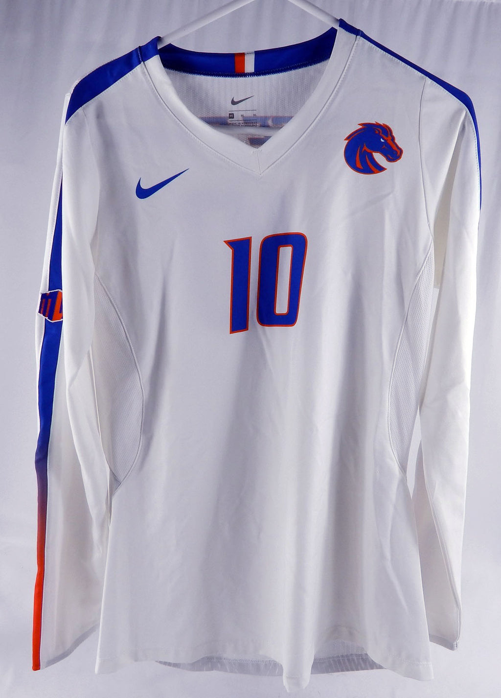2018 Boise State Broncos #10 Game Used White Jersey Womens Soccer MT 039