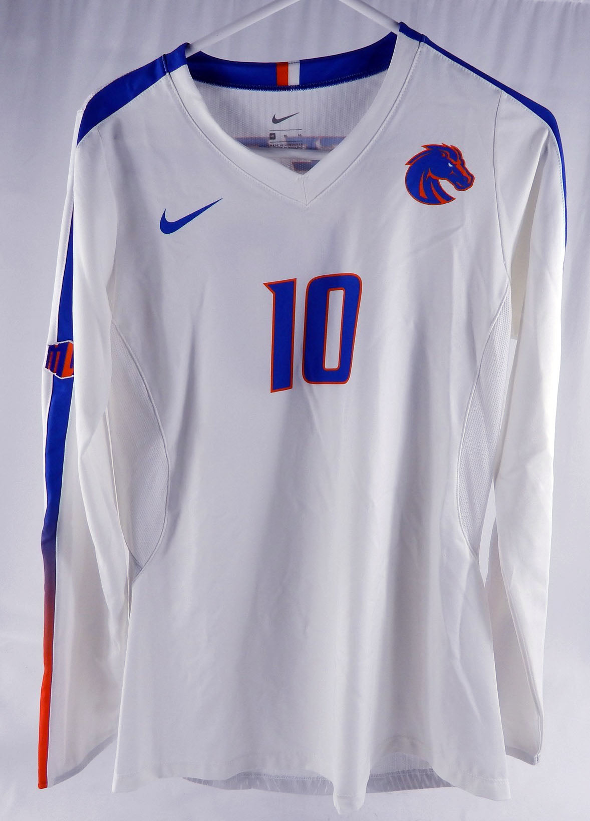 2018 Boise State Broncos #10 Game Used White Jersey Womens Soccer MT 039