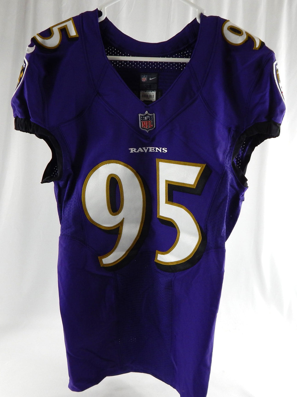 2020 Baltimore Ravens Derek Wolfe #95 Game Issued Purple Jersey 38 567